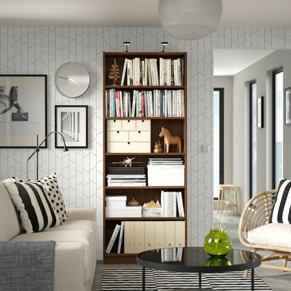 Bild 2 von BILLY  Bücherregal, braun Nussbaumnachbildung 80x28x202 cm