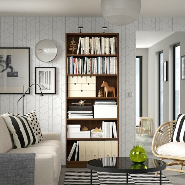 Bild 2 von BILLY  Bücherregal, braun Nussbaumnachbildung 80x28x202 cm