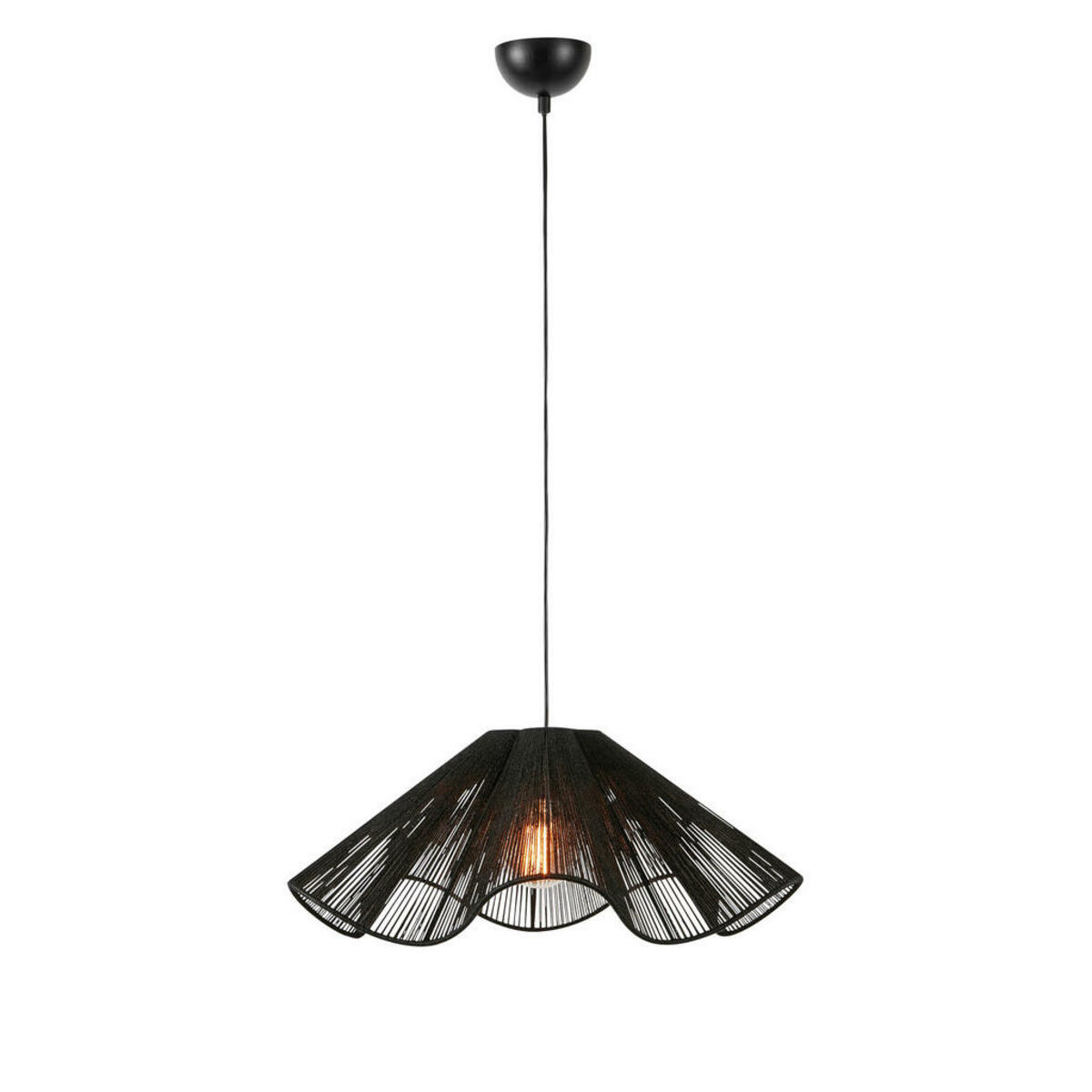 Bild 1 von Markslöjd Hängeleuchte, Schwarz, Metall, Naturmaterialien, oval,oval, 24 cm, CE, höhenverstellbar, Lampen & Leuchten, Innenbeleuchtung, Hängelampen