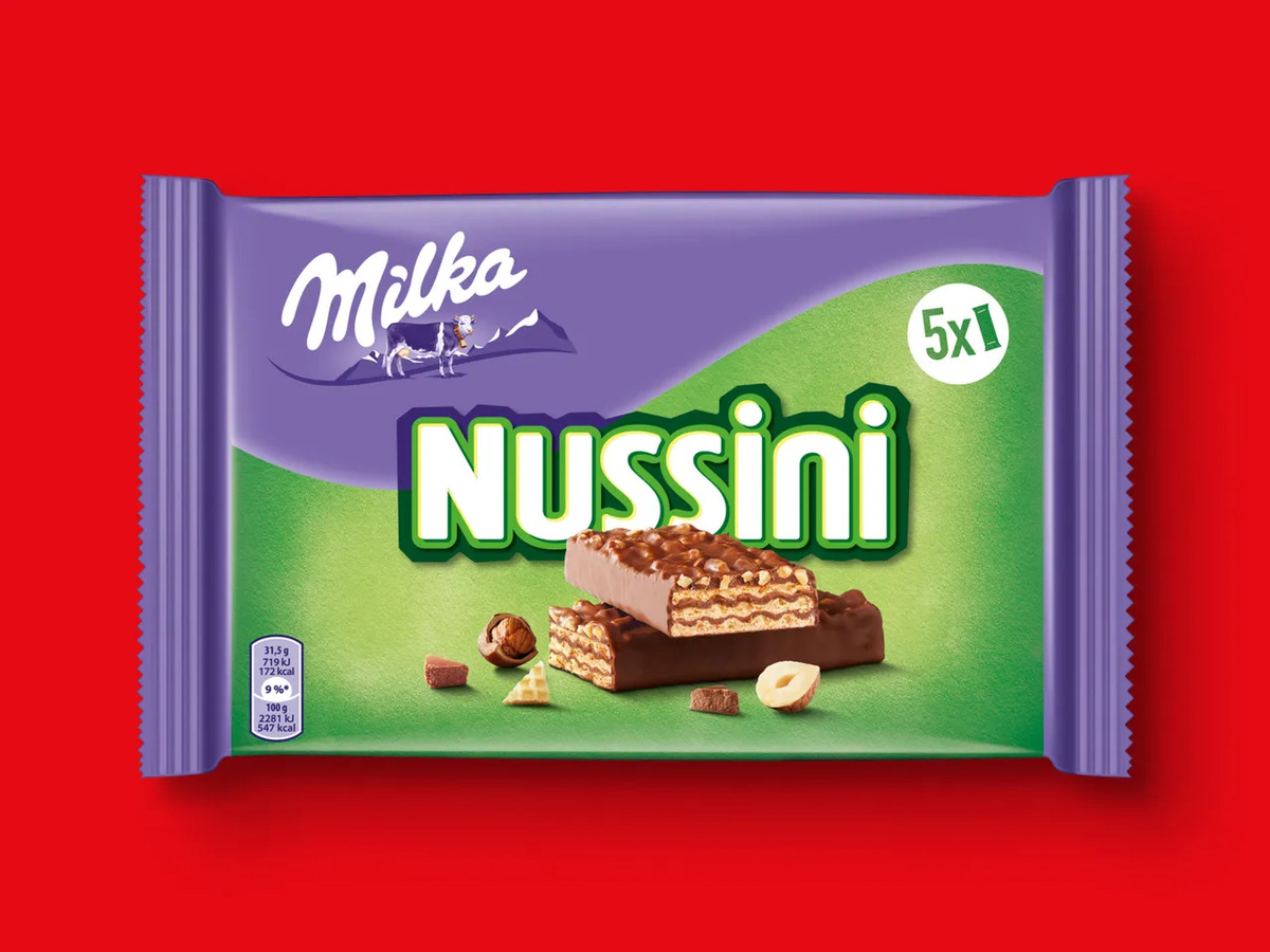 Bild 1 von Milka Riegel, 
         157,5/185/155/182,5 g