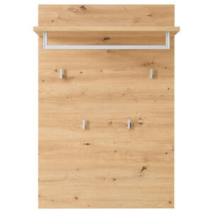Garderobenpaneel, Eiche Artisan, Metall, Holzwerkstoff, 78x117x30 cm, Aufhängemöglichkeit, Hutablage, Garderobe, Garderobenpaneele, Garderobenpaneele