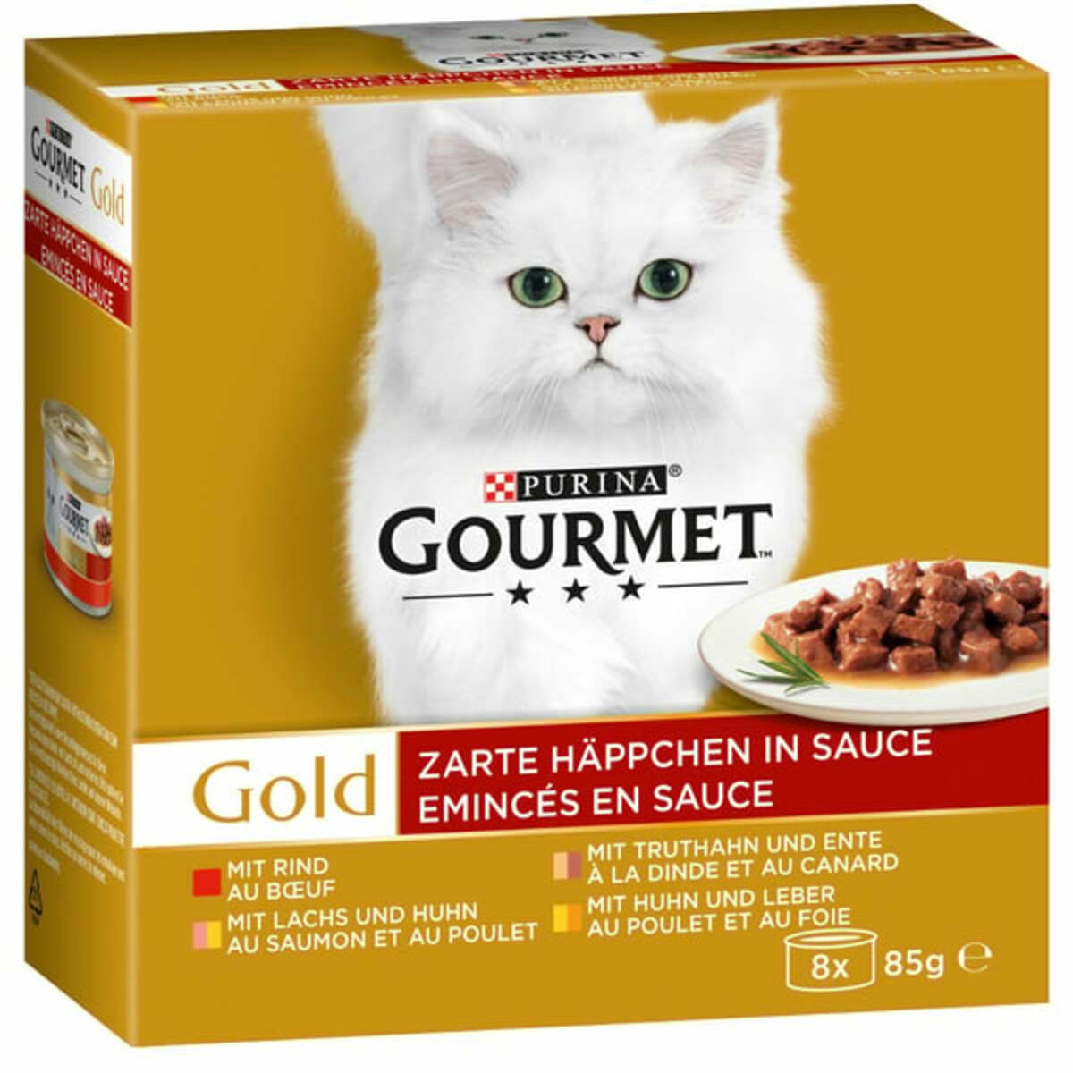 Bild 1 von GOURMET Gold Zarte Häppchen in Sauce Mixpaket 8x85g