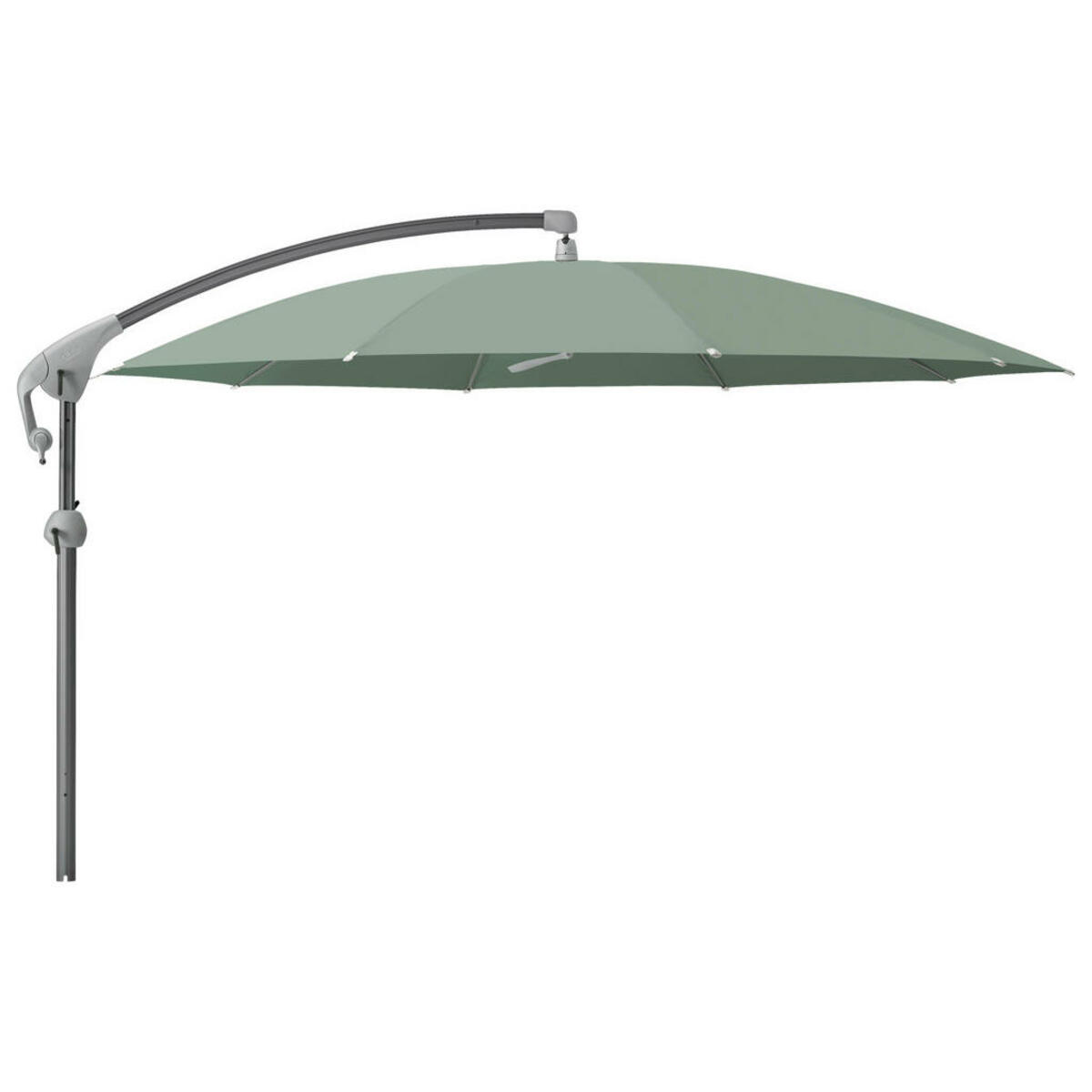 Bild 1 von Glatz Ampelschirm, Anthrazit, Olivgrün, Metall, Textil, 350x350 cm, 360° drehbar, höhenverstellbar, Knickgelenk, regenabweisend, Sonnen- & Sichtschutz, Sonnenschirme, Ampelschirme