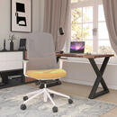 Bild 1 von Drehstuhl, Gelb, Grau, Weiß, Metall, Kunststoff, Textil, Drehkreuz, 70x103-115x70 cm, Stoffauswahl, Sitzfläche 360° drehbar, Arbeitszimmer, Bürostühle, Drehstühle