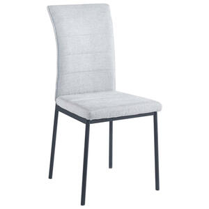 Carryhome Stuhl, Hellgrau, Metall, Textil, rund, 44x95x57 cm, Stoffauswahl, Esszimmer, Stühle, Esszimmerstühle, Vierfußstühle