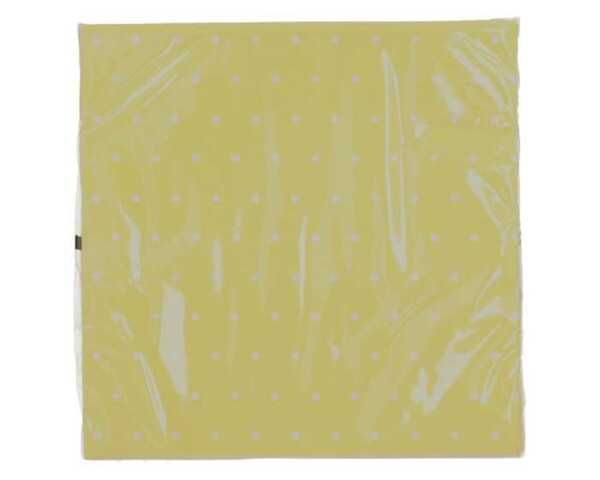 Bild 1 von Servietten 20er 33x33cm gelb mit Punkten