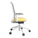 Bild 1 von Drehstuhl, Gelb, Grau, Weiß, Metall, Kunststoff, Textil, Drehkreuz, 70x103-115x70 cm, Stoffauswahl, Sitzfläche 360° drehbar, Arbeitszimmer, Bürostühle, Drehstühle