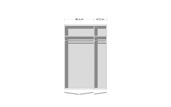 Bild 2 von Schlafzimmer Genf, Eiche-Nachbildung, 100 x 200 cm, Schrank 150 x 216 cm