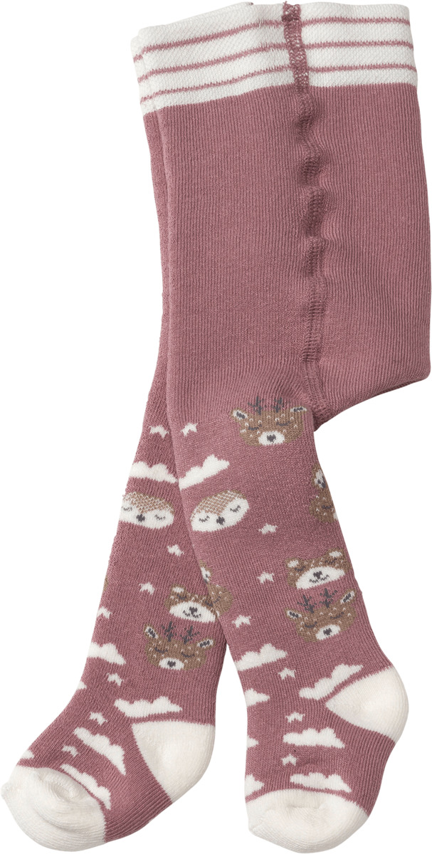 Bild 1 von PUSBLU Thermostrumpfhose mit Tier- und Wolken-Muster, rosa, Gr. 50/56