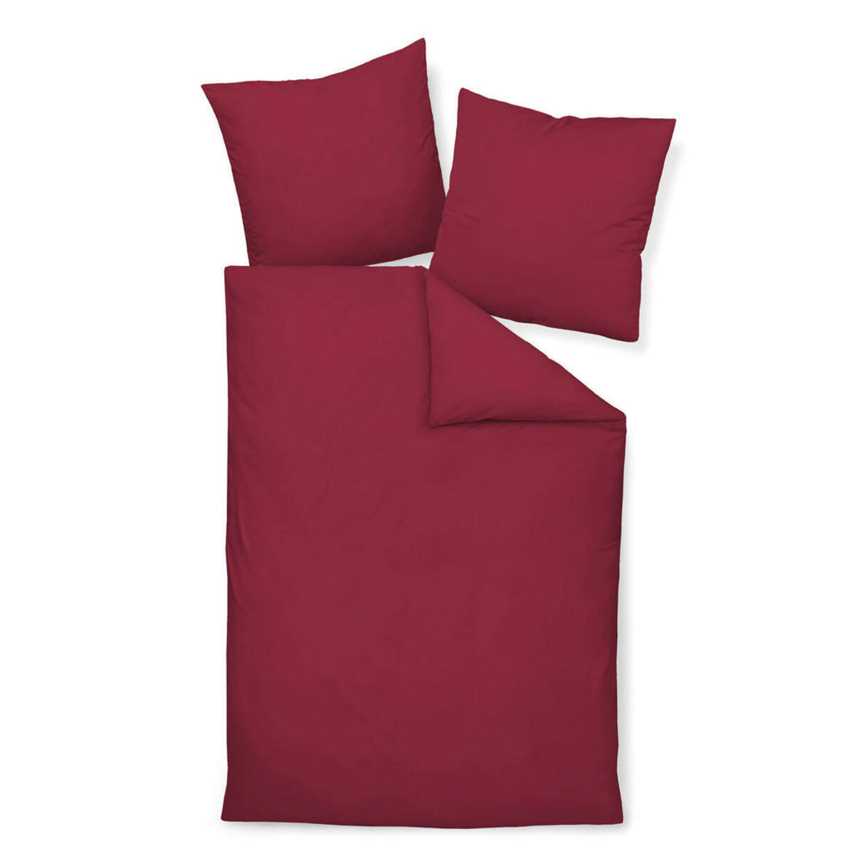 Bild 1 von Janine Bettwäsche Giacomo, Bordeaux, Textil, Uni, 240x220 cm, Textiles Vertrauen - Oeko-Tex®, bügelfrei, pflegeleicht, atmungsaktiv, hautfreundlich, schadstoffgeprüft, 100% feinster Baumwollsatin