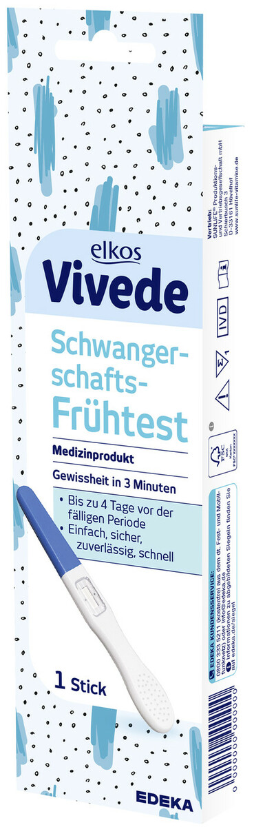Bild 1 von Elkos Vivede Schwangerschafts-Frühtest Stick 1 ST