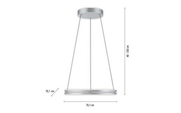 Bild 3 von LED-Pendelleuchte Pure E-Clipse, aluminiumfarbig, 240 cm