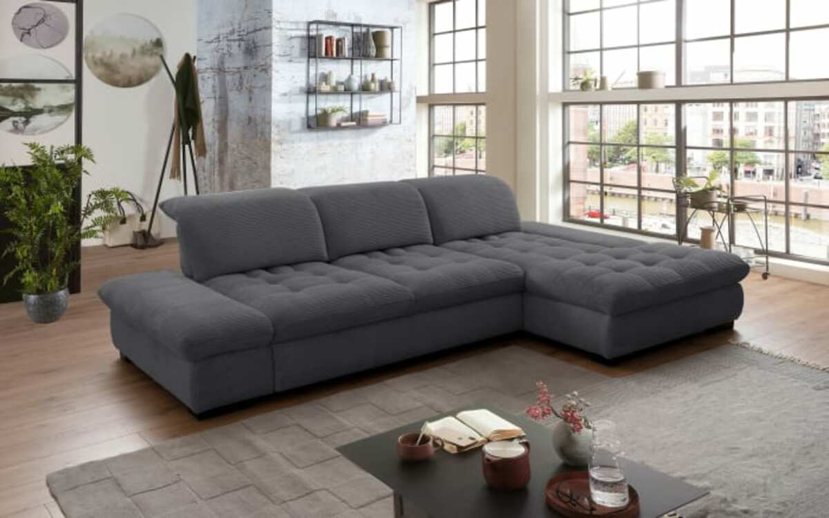 Bild 1 von Vito - Wohnlandschaft Fulla, grau, inkl. Sitztiefenverstellungen