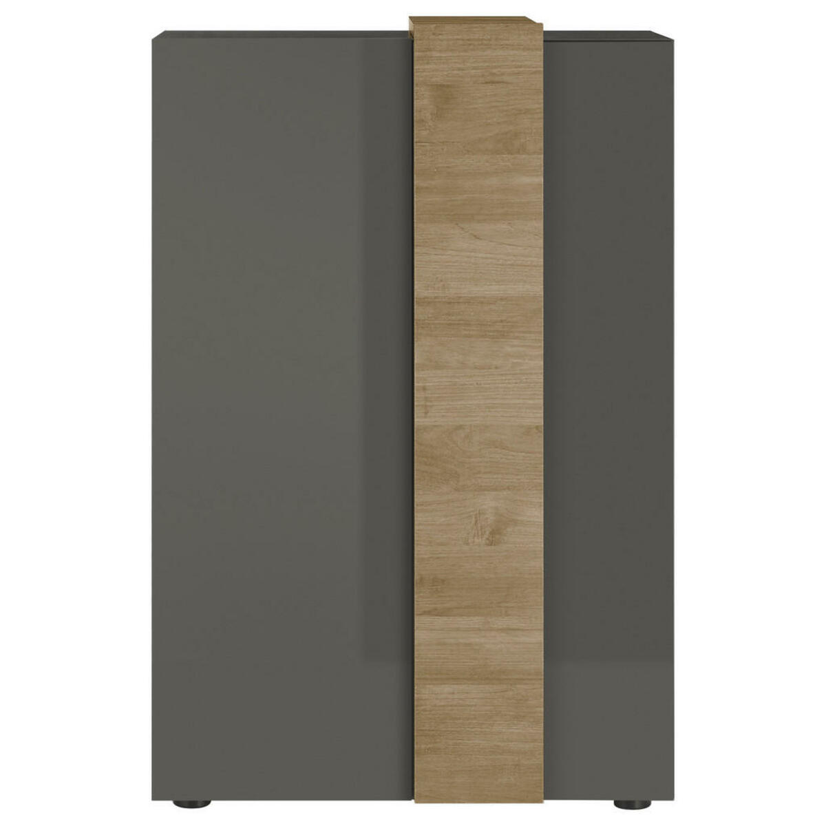 Bild 1 von Highboard, Eiche, Dunkelgrau, Holzwerkstoff, 4 Fächer, 78x116x44 cm, Beimöbel erhältlich, stehend, Wohnzimmer, Kommoden & Sideboards, Highboards
