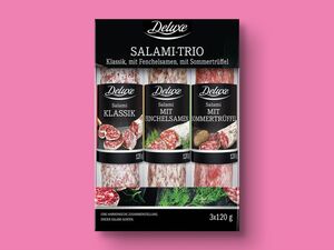 Deluxe Salami-Trio, 
         3x 120 g