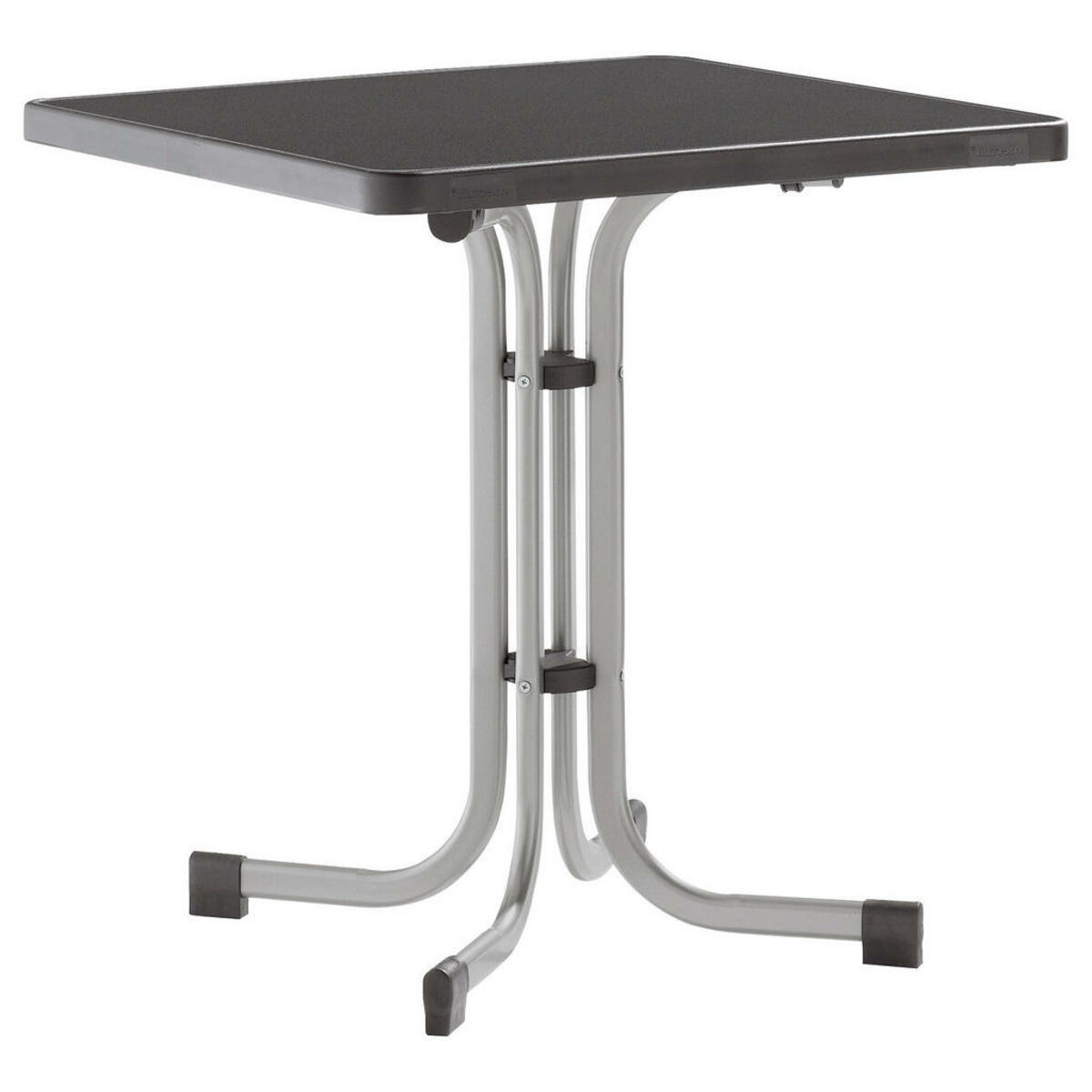 Bild 1 von Sieger Gartentisch, Graphit, Holzwerkstoff, quadratisch, Flachrohr, 70x72x70 cm, klappbar, UV-beständig, wetterbeständig, wetterfest, Gartenmöbel, Gartentische, Klapptische