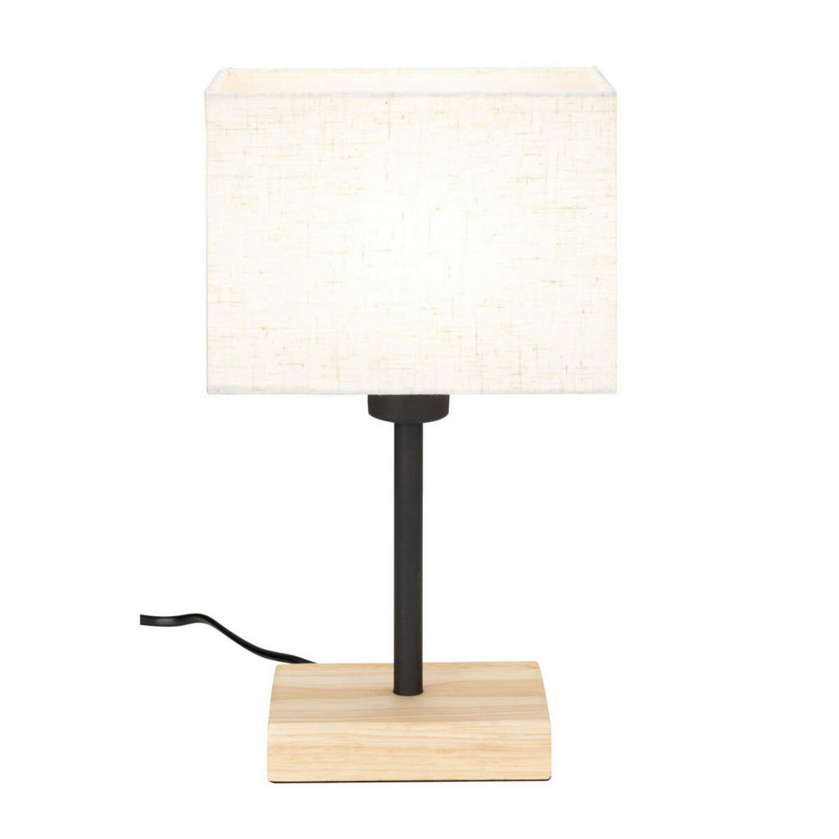 Bild 1 von Boxxx Tischleuchte, Natur, Schwarz, Textil, Uni,Uni, rechteckig,rechteckig, 10x30x17 cm, RoHS, ISO 9001, Bsci, CE, Schnurschalter, Lampen & Leuchten, Leuchtenserien