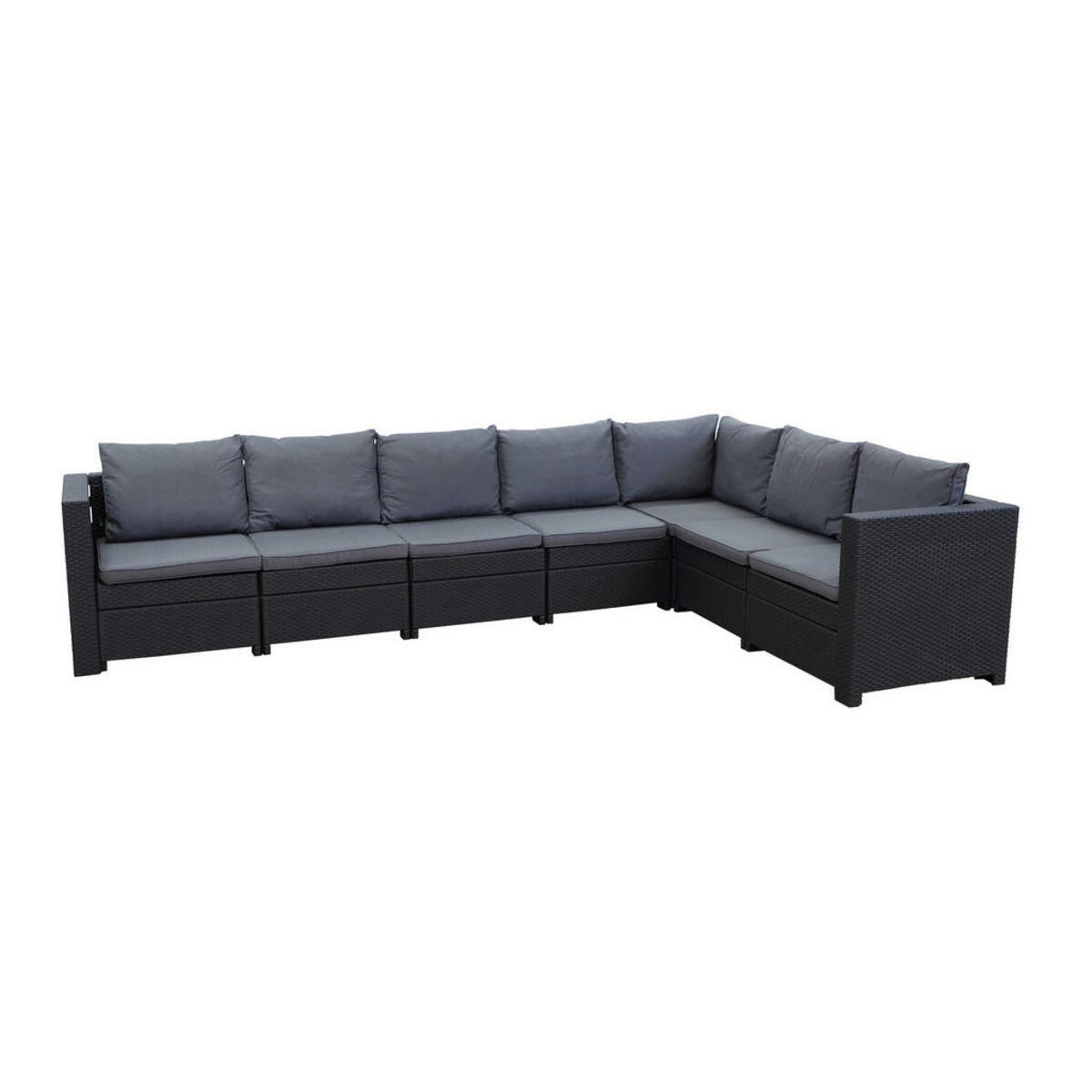 Bild 1 von Keter Garteneckbank, Anthrazit, Kunststoff, 194x65x310 cm, erweiterbar, abwischbar, Gartenmöbel, Gartenbänke