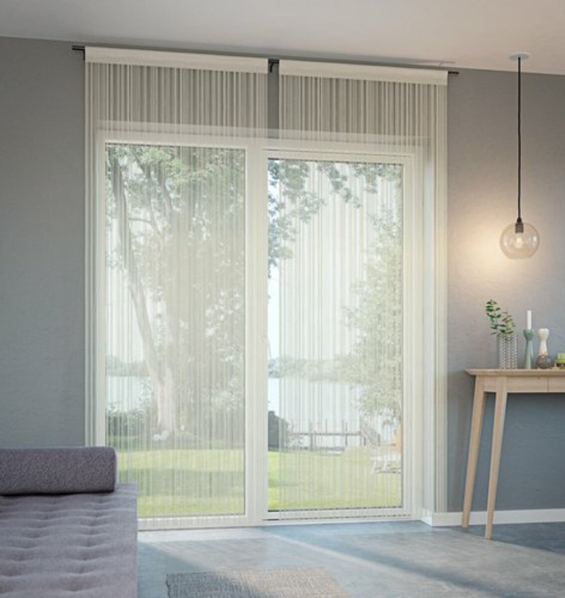 Bild 4 von Fadenvorhang YXLAN 1x90x245 creme