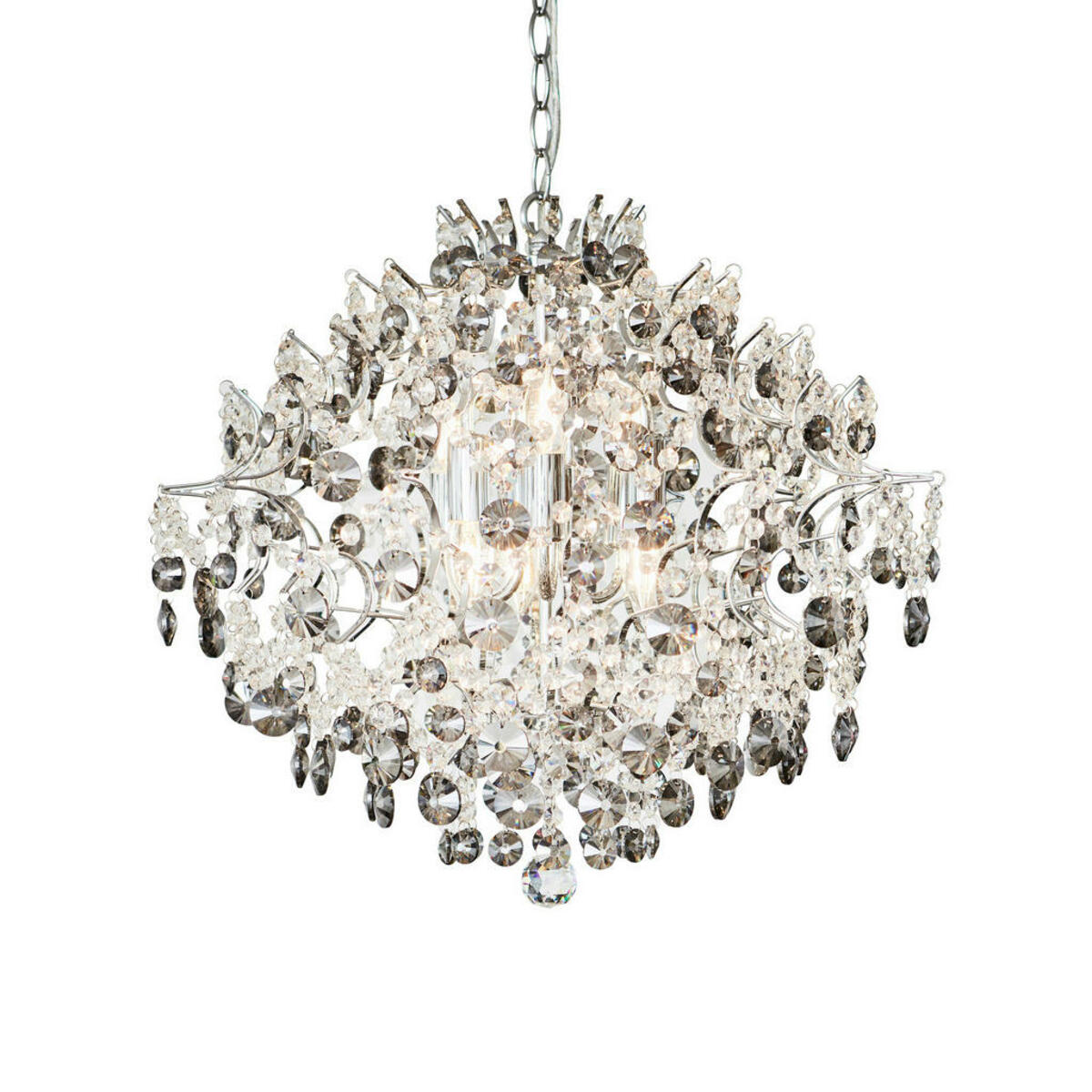 Bild 1 von Markslöjd Kronleuchter, Klar, Silber, Metall, Glas, oval,oval, 53 cm, CE, höhenverstellbar, Lampen & Leuchten, Innenbeleuchtung, Hängelampen