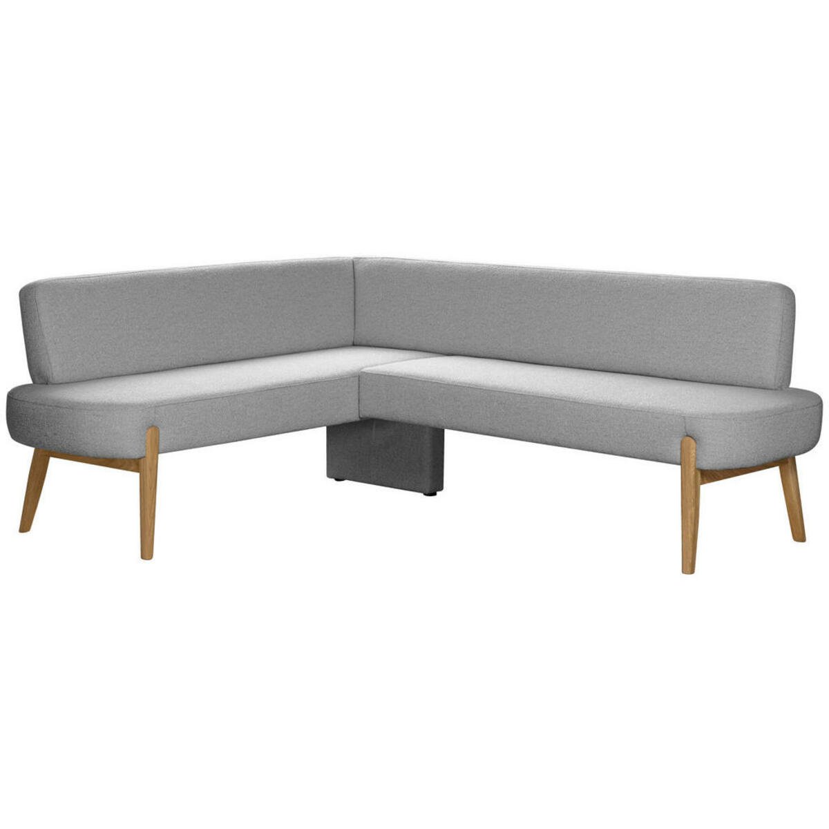 Bild 1 von Lomoco Eckbank, Grau, Eiche, Holz, Textil, Eiche, vollmassiv, 3-4-Sitzer, L-Form, 220x176 cm, Stoffauswahl, Typenauswahl, seitenverkehrt erhältlich, Esszimmer, Bänke, Eckbänke