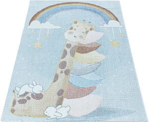Ayyildiz Teppiche Kinderteppich »LUCKY 3612«, rechteckig, Kinder Giraffe Motivteppich