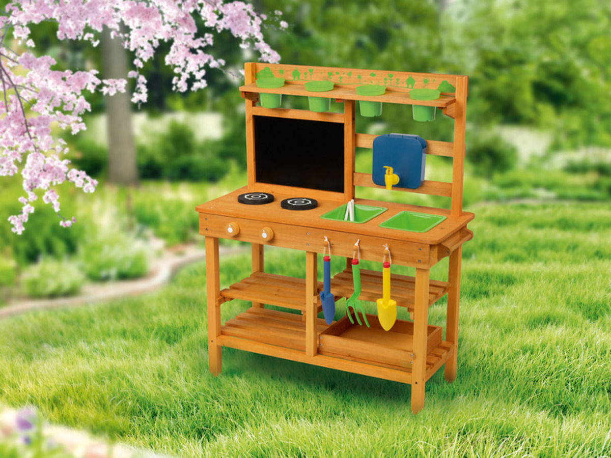 Playtive Outdoork Che F R Kinder Spielk Che Aus Echtholz Von Lidl F R