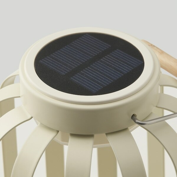 Bild 3 von SOLVINDEN  Solarstandleuchte. LED, beige/Streifen 42 cm