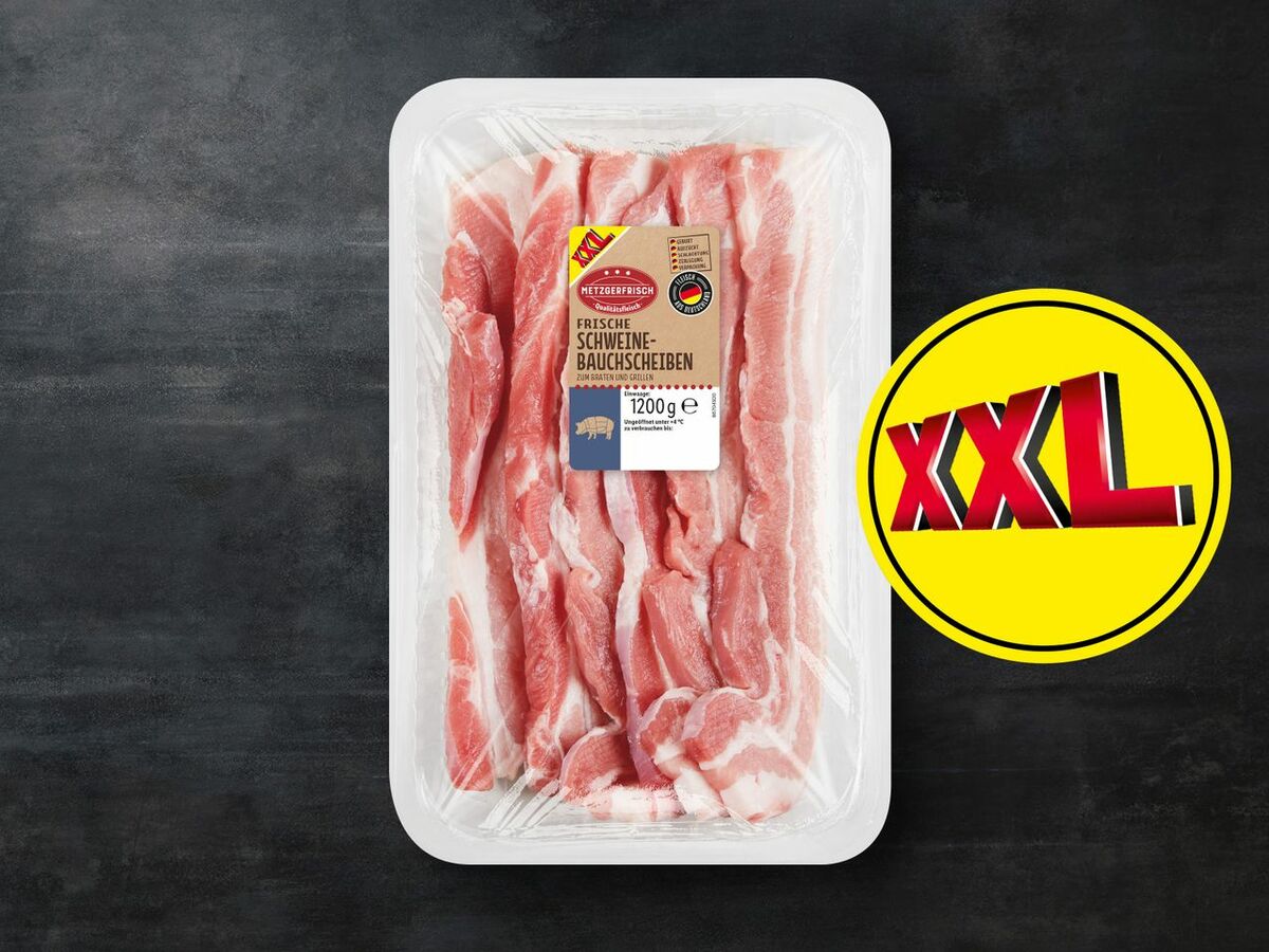 Bild 1 von Metzgerfrisch Frische Schweine-Bauchscheiben XXL, 
         1,2 kg