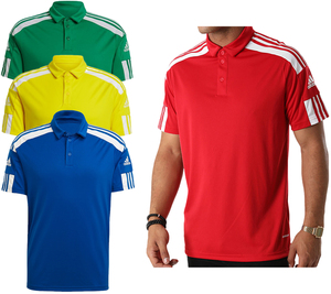adidas Squadra 21 Herren atmungsaktives Polo-Shirt bequemes Sport-Shirt in Gelb, Rot, Blau oder Grün