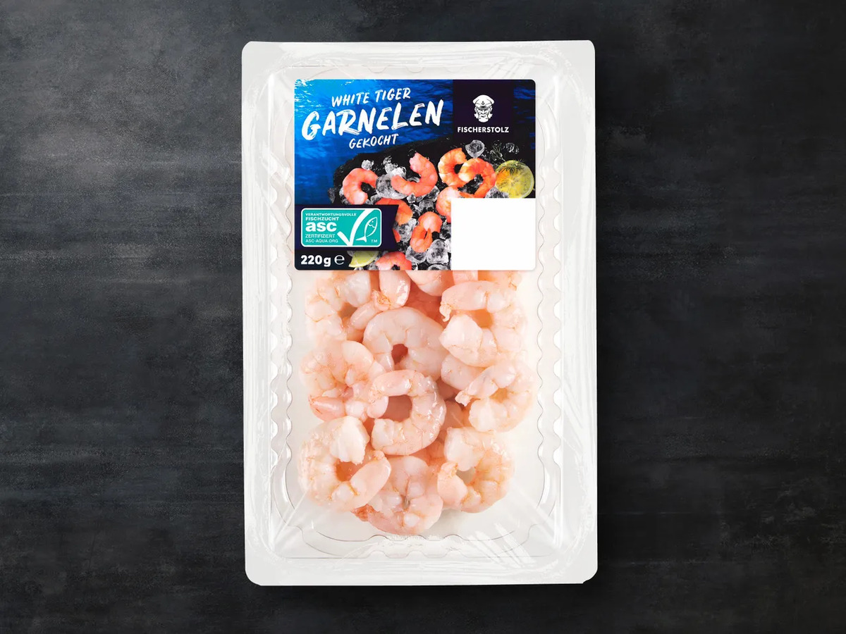 Bild 1 von Fischerstolz ASC White Tiger Garnelen, 
         220 g