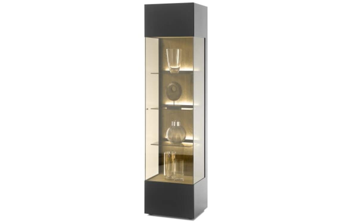 Bild 1 von Musterring - Vitrine Trevio, Kerneiche Umato, anthrazit, rechts angeschlagen