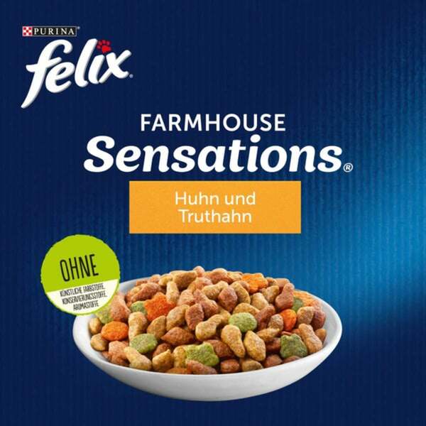 Bild 2 von FELIX Inhome Sensations für Hauskatzen Huhn & Gemüse 4x2kg