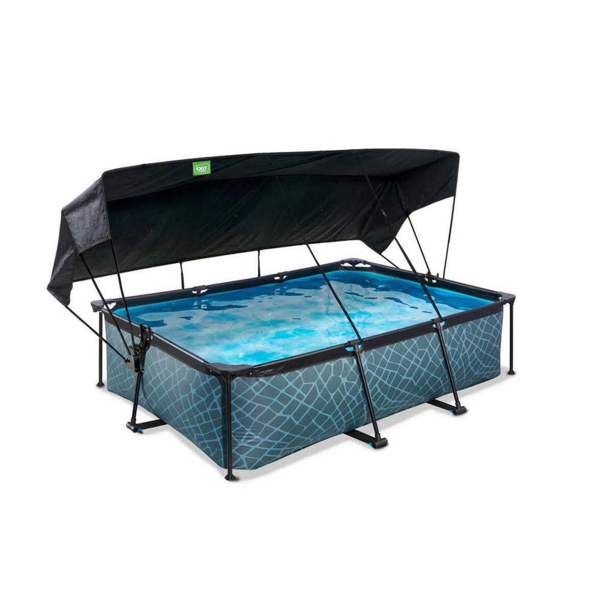 Bild 1 von Exit Pool-Set, Grau, Kunststoff, 150x65x220 cm, CE, Freizeit, Pools und Wasserspaß, Pools, Aufstellpools