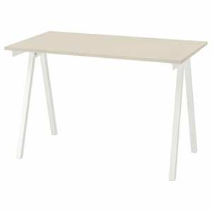 TROTTEN  Schreibtisch, beige/weiß 120x70 cm