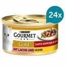 Bild 1 von GOURMET Gold Zarte Häppchen in Sauce mit Lachs und Huhn 24x85g