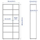 Bild 3 von VIHALS  Vitrine, dunkelgrau/Klarglas 190x37x200 cm