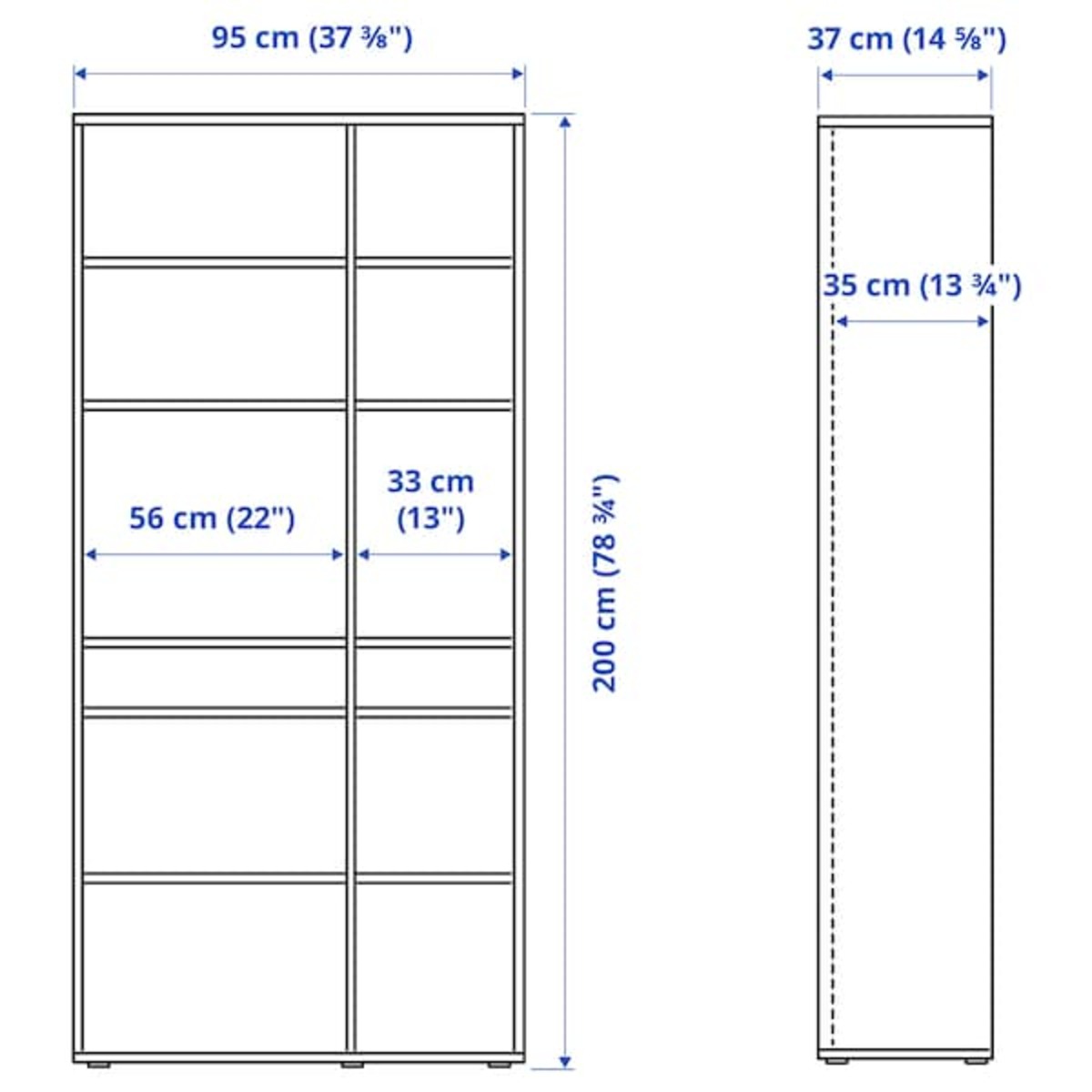 Bild 3 von VIHALS  Vitrine, dunkelgrau/Klarglas 190x37x200 cm