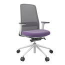 Bild 1 von Drehstuhl, Grau, Lila, Weiß, Metall, Kunststoff, Textil, Drehkreuz, 70x103-115x70 cm, Stoffauswahl, Sitzfläche 360° drehbar, Arbeitszimmer, Bürostühle, Drehstühle