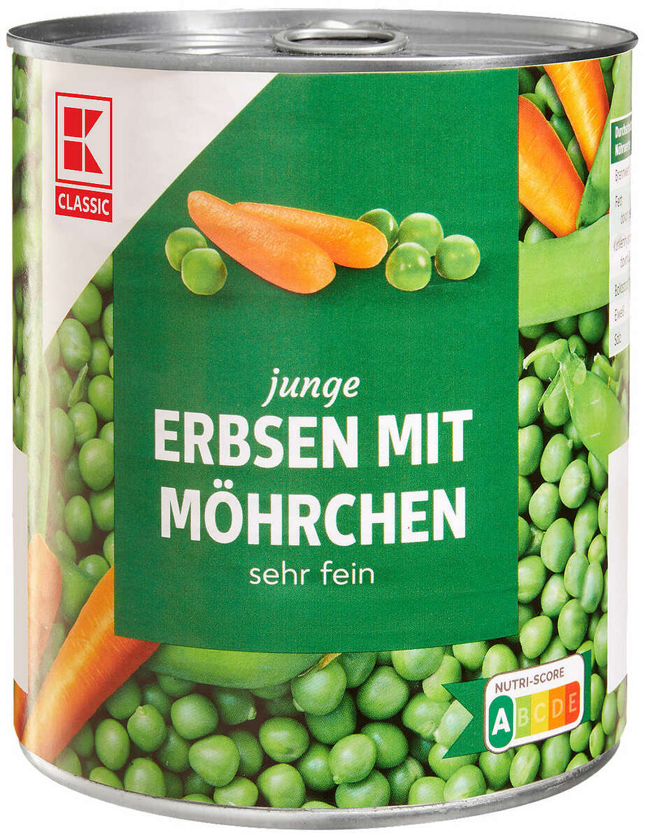 K-CLASSIC Junge Erbsen mit Möhrchen von Kaufland ansehen!