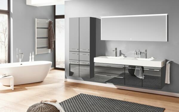 Bild 3 von Mineralmarmor Doppelwaschtisch Leonardo 109, weiß