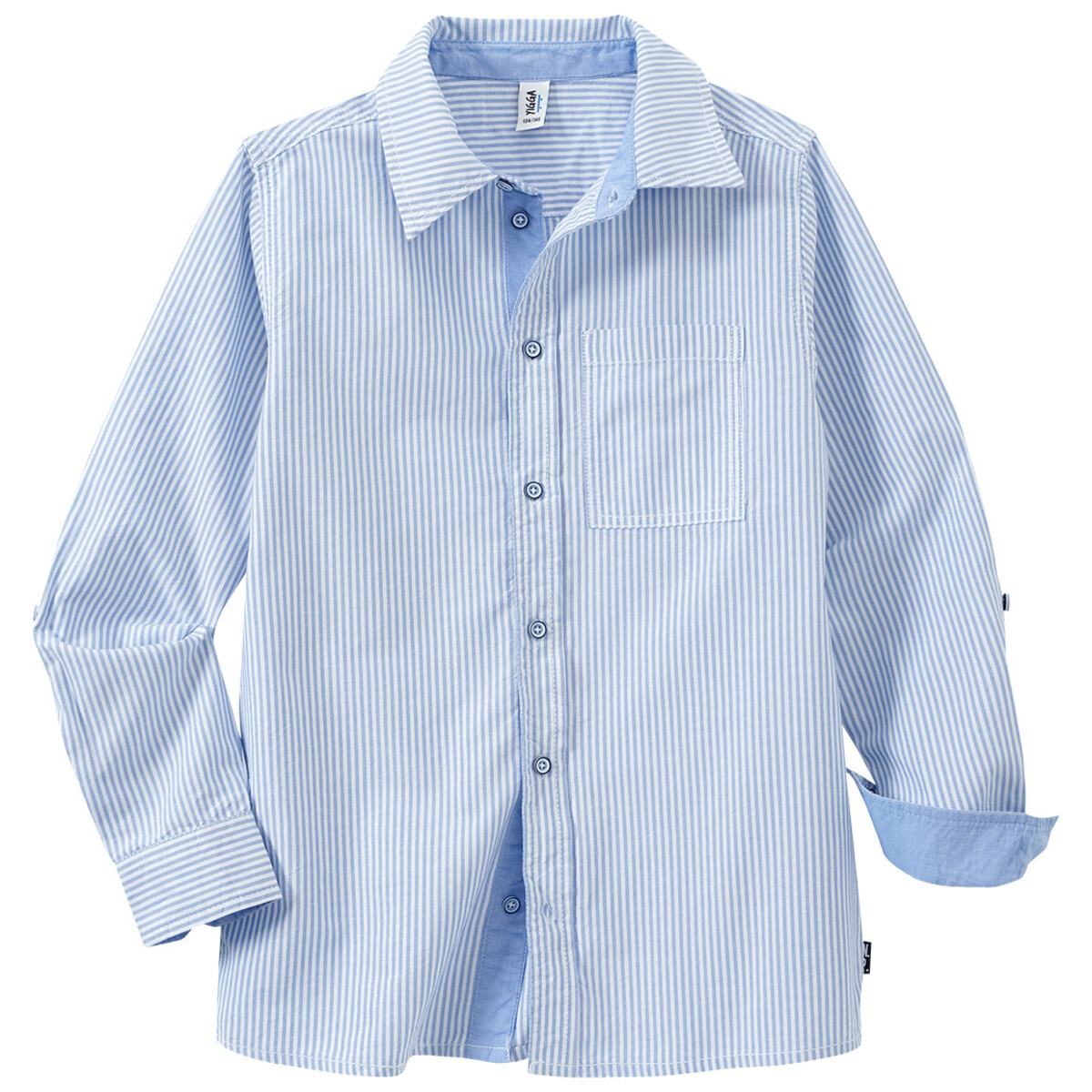 Bild 1 von Jungen Hemd aus Bio-Baumwolle HELLBLAU / WEISS