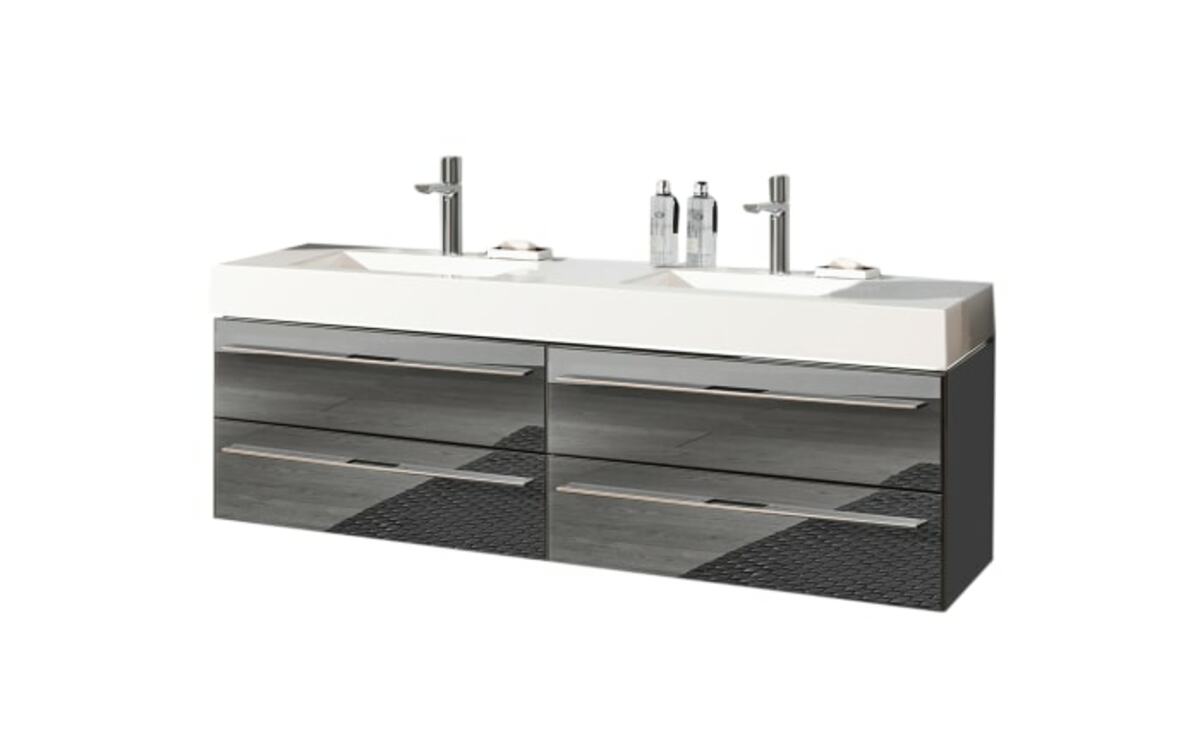 Bild 1 von Waschtischunterschränke Leonardo 109, metallic/anthrazit