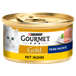 Gourmet Katzenfutter Gold Feine Pastete mit Huhn 85g