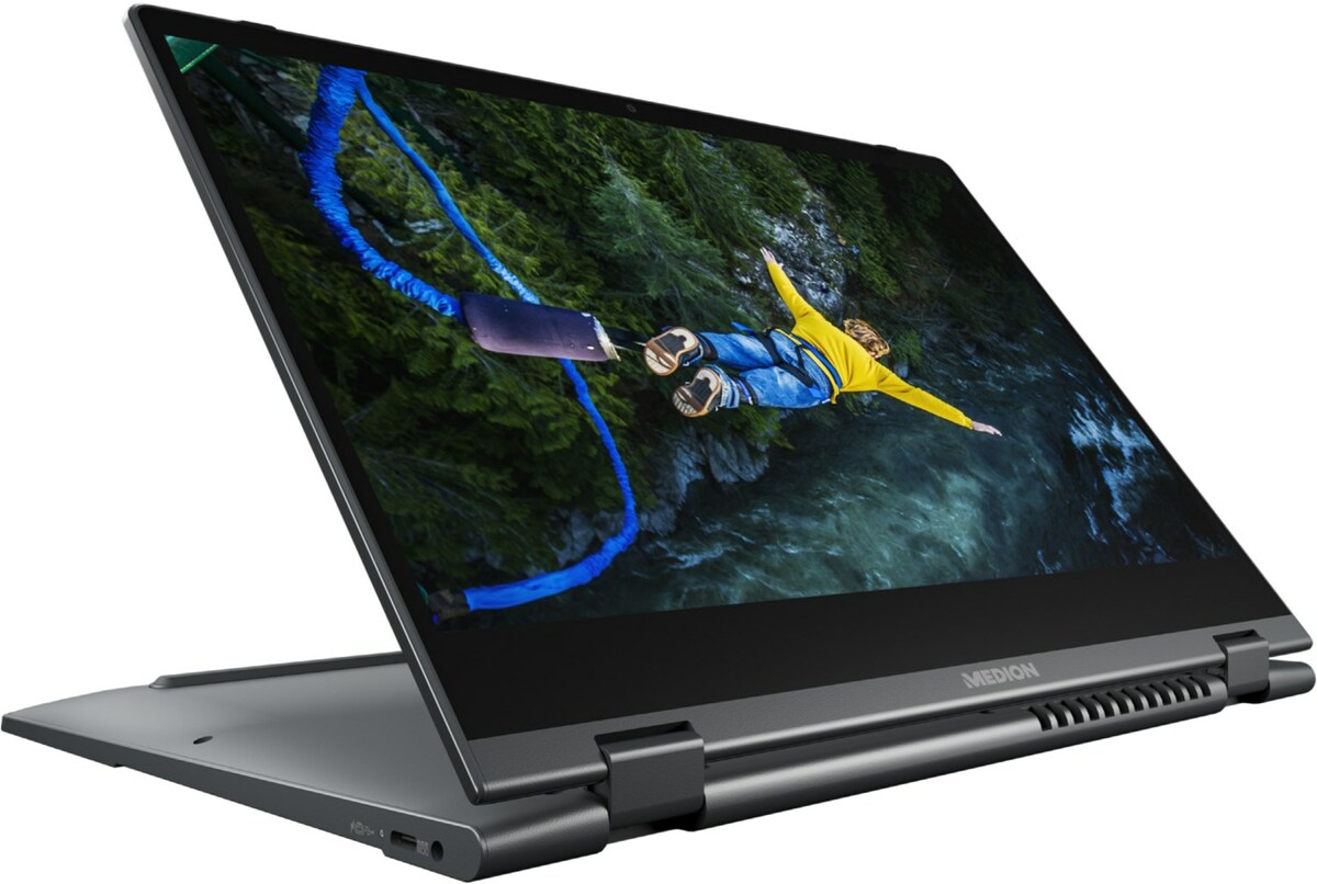 Bild 1 von Akoya E14413 (MD61337) 35,5 cm (14") 2 in 1 Convertible-Notebook dunkelgrau