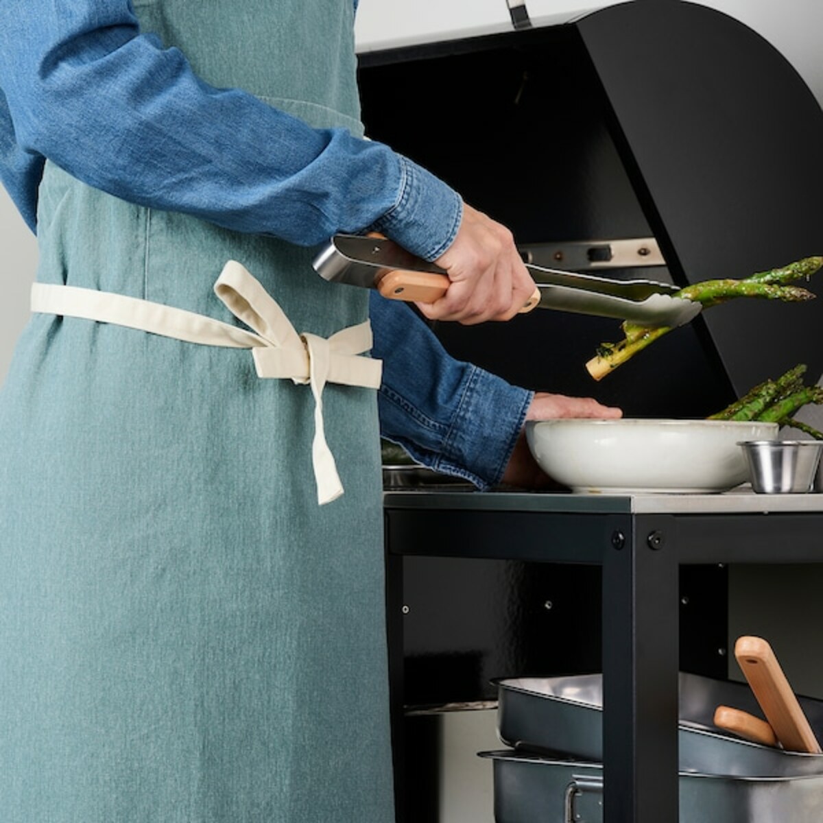 Bild 2 von GRILLTIDER  Schürze, grautürkis 67x85 cm