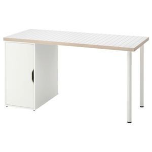 LAGKAPTEN / ALEX  Schreibtisch, weiß/anthrazit 140x60 cm