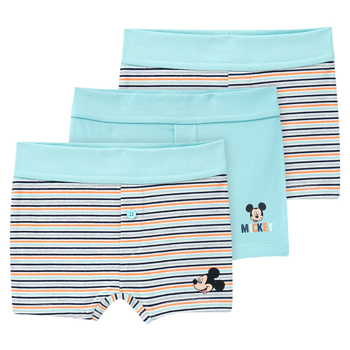 Bild 1 von 3 Micky Maus Boxer mit Zierknopf MINT / BUNT