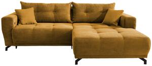 Wohnlandschaft Restato Goldfarben Cord, Goldfarben