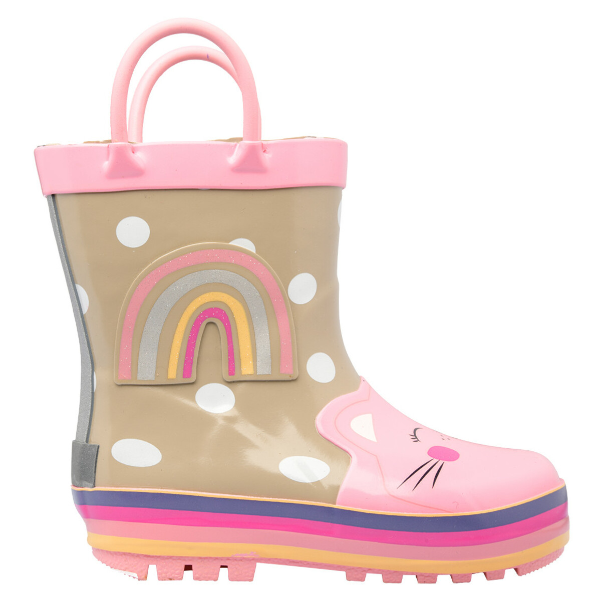 Bild 1 von Baby Gummistiefel mit Henkeln BEIGE / ROSA